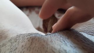 Lesbian_Illusion fingered her unshaven pussy during hot hardcore sex, giving her intense pleasure and making her cum