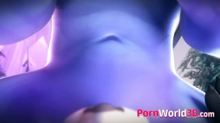 Watch as the 3D whore's pussy gets filled to the brim by a huge fat dick, making her mo