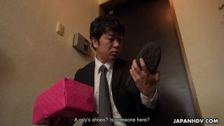 Japanese schoolgirl Yui Shiina is getting her first lesson in anal sex from a handsome teacher