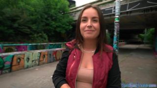 Watch as the hot Euro babe is publicly picked up and given a blowjob before being fucked in front of everyone