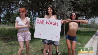 Public Handjobs Sexy Wet Fivesome Car Wash