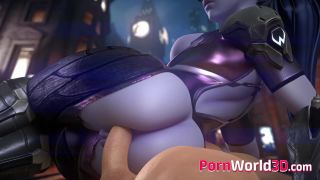 Widowmaker&#39;s tight pussy was the perfect fit for the Overwatch 3D compilation, as she took on multiple enemies