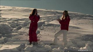 The ski patrol members found the stranded skier and quickly got to work, stripping off their own clothes to keep him warm while