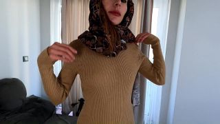 Islamic beauty sucks cock and fucks hard in the ass, making me cum all over her tight pussy