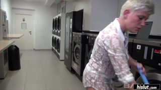 Valentina&#39;s legs were spread wide as she got fucked hard and fast on the folding table at the laundromat