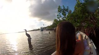 Katee Owen was feeling adventurous by the lake, and decided to take a dip in the cool water