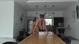 Kriss kiss fuck me hard and cum on my feet, then I&#39;ll lick the cum off them! Horny cosplay cat