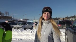 SamFrostXXX and her partner were out on the slopes, enjoying a day of skiing But as they took in the breatht