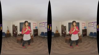 Watch as Zexy's tight ass bounces up and down on the virtual reality cock, filling your screen with every inch of her