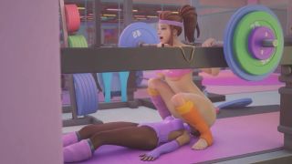 Brigitte's gym was the perfect place for Sombra to show off her impressive agility and stealth skills