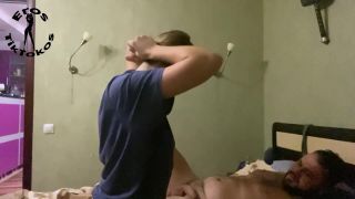 EgoLoveOff Husband fucks wife in the bedroom, while their kids listen to music and play games outside